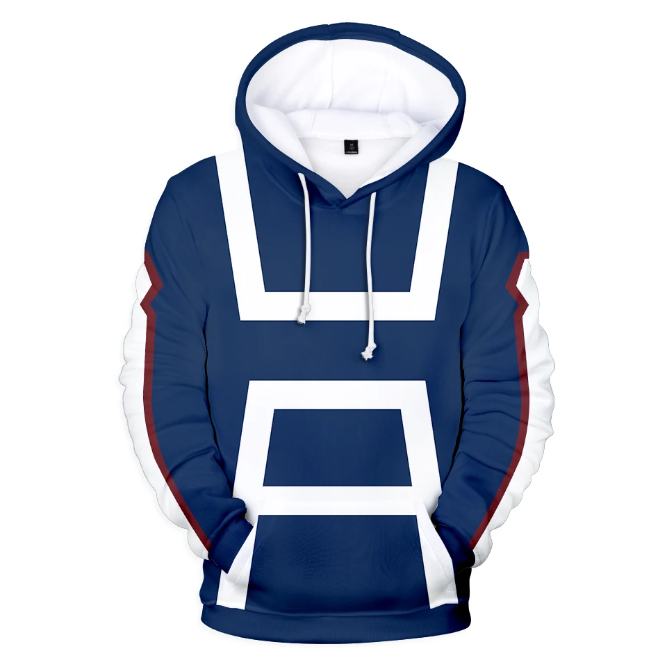 Толстовка Frdun Tommy 3D с надписью Моя геройская Академия мужская и женская в стиле
