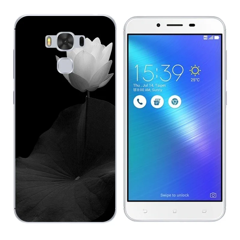 Чехол для ASUS Zenfone 3 Max ZC553KL чехол с золотой печатью Мягкие силиконовые сумки Fundas
