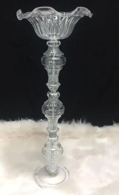 Height 65cm 10 шт. прозрачный акриловая Цветочная ваза центральные - Цвет: Height 65cm