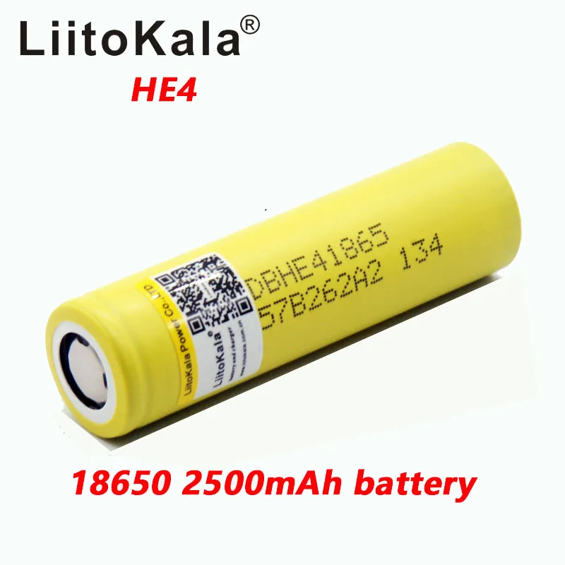 Аккумуляторная литий-ионная батарея LiitoKala HE4 18650 3 6 В 2500 мА · ч | Электроника