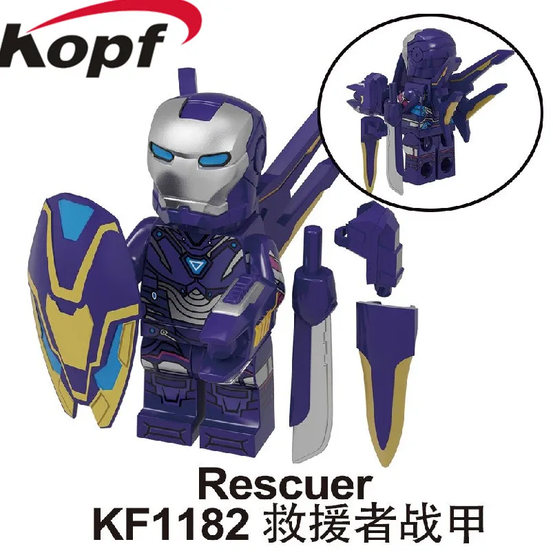 KF1182 No Box Одна распродажа, строительные кубики с супергероями, Мстители 4, спасатель, Железный человек, серия, фигурки M30 M39 M85, Детские Подарочные игрушки KF1180 - Цвет: KF1182 No Box