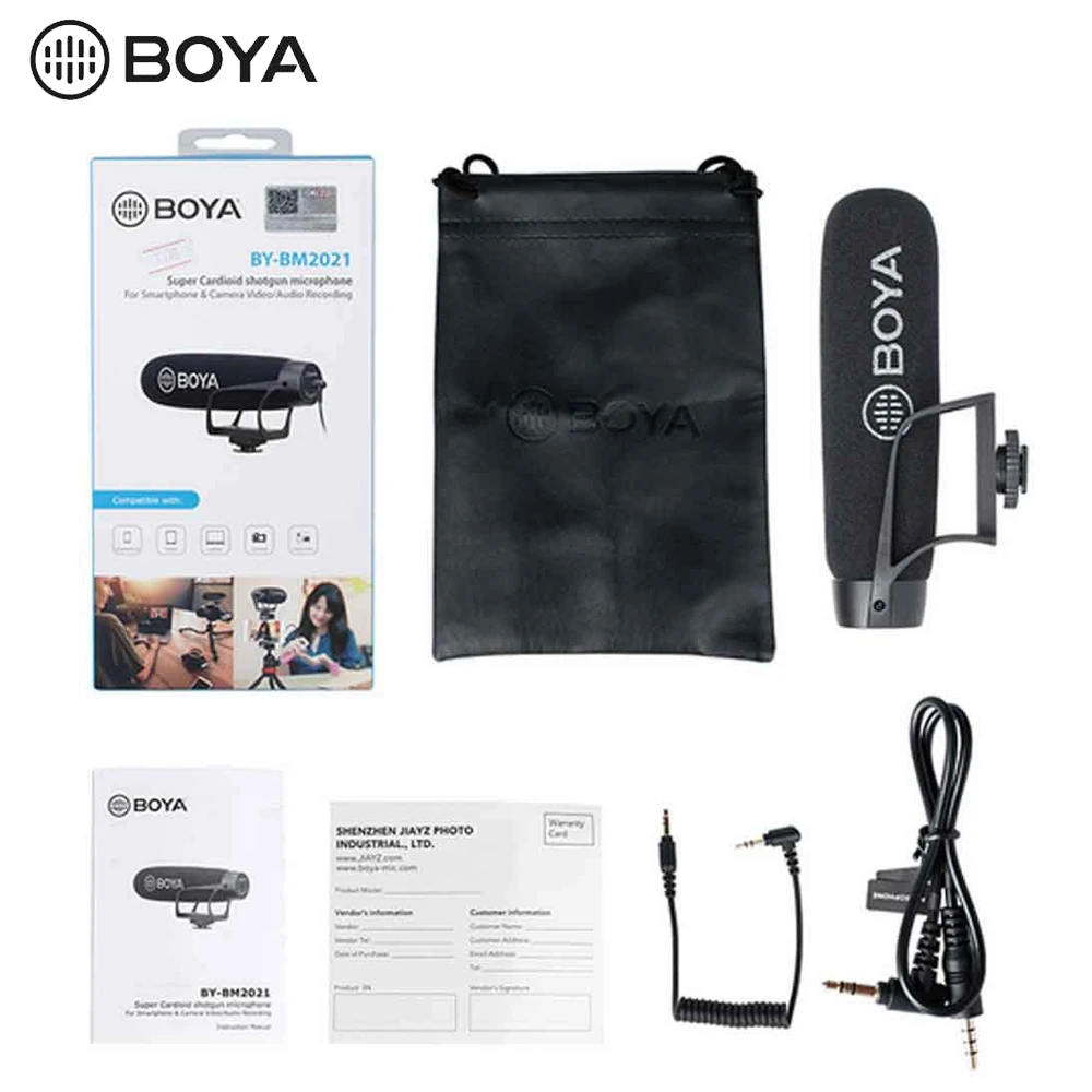 BOYA BY-BM2021 супер кардиоидный дробовик видео микрофон для DSLR камеры Canon Nikon sony Panasonic видеокамеры смартфона