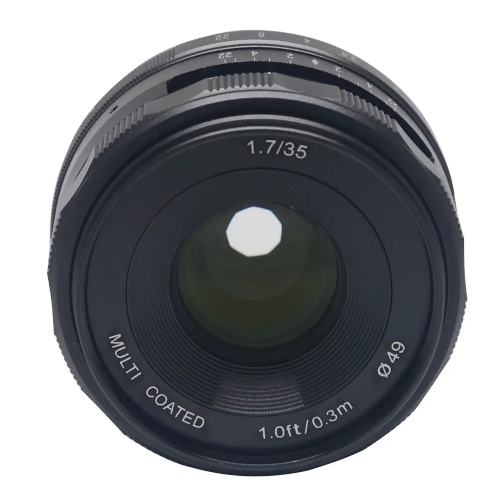 35 мм f1.7 ручная фокусировка объектива фотосессия для e mount nex5/6/7 A6000 a5100 a5000 a6300 A6500 A7S A7