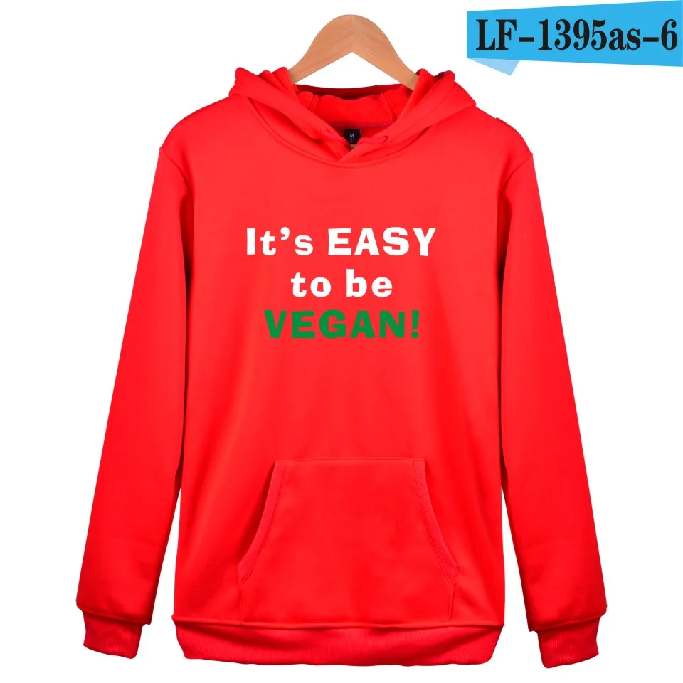 Vegan толстовки и олимпийки карманов бейсбольная форма мужские толстовки пуловер с принтом толстовки с капюшоном Vegan - Цвет: red