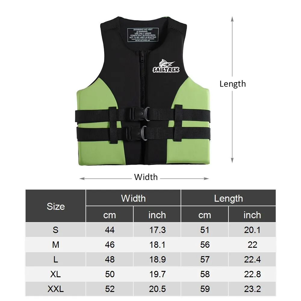 

Professional Neoprene Fishing Life Jacket Watersports Kayaking Boating Drifting Safety Life Vest Blue life jackets for adult