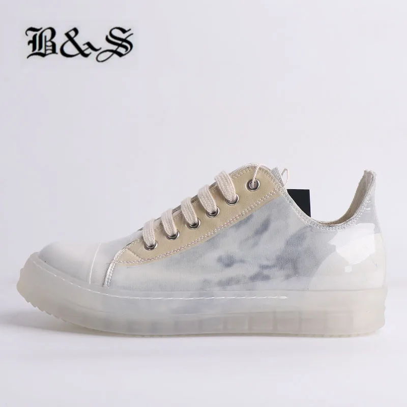 Черные и уличные прозрачные удобные тренировочные туфли ручной работы на