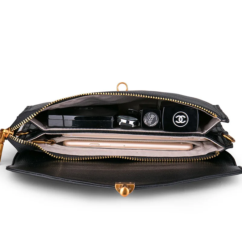 

DOYUTIG European Design Women's Genuine Cow Leather Day Clutch Bags High Quality Real Leather Clutch Bags Female Handbags A156