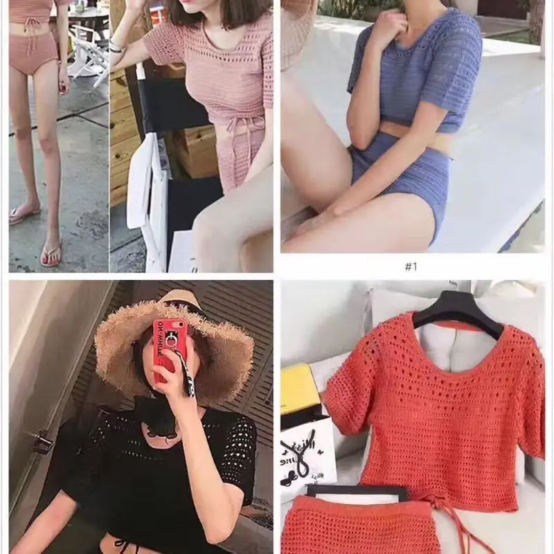 

Swimming Suit Bathing Suits 2019 Bodysuit Sexy Beach Wear Trunks Women's Swimsuit Woman New Knitting Summer Cotton Solid