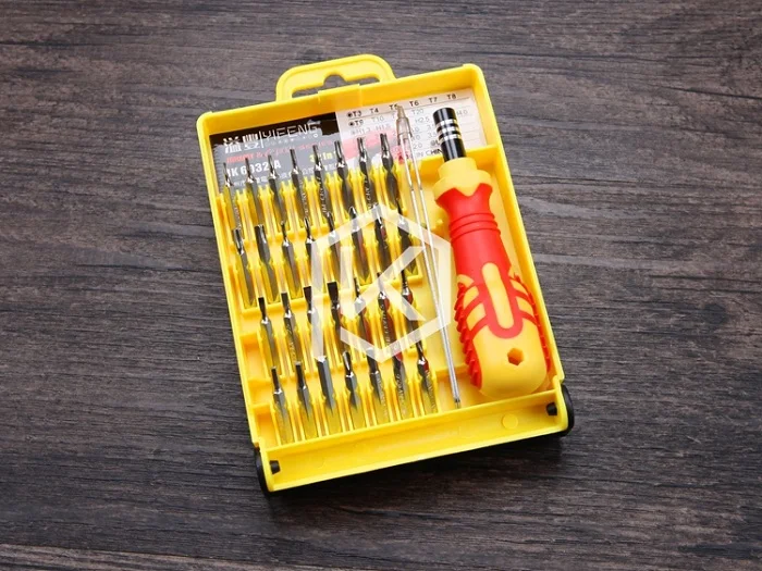 Набор прецизионных отверток JACKLY 32 в 1 с пинцетом, рукояткой и Torx, шестигранными битами и чехол, многофункциональная отвертка - Цвет: Jackly 32 in 1 x1