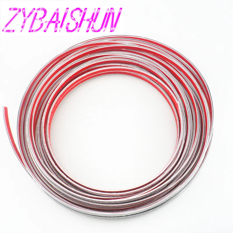 10mm x 15m car chrome hair styling tools decoration band decoration for Chevrolet Cruze TRAX Aveo Sonic Lova Sail EPICA Captiva