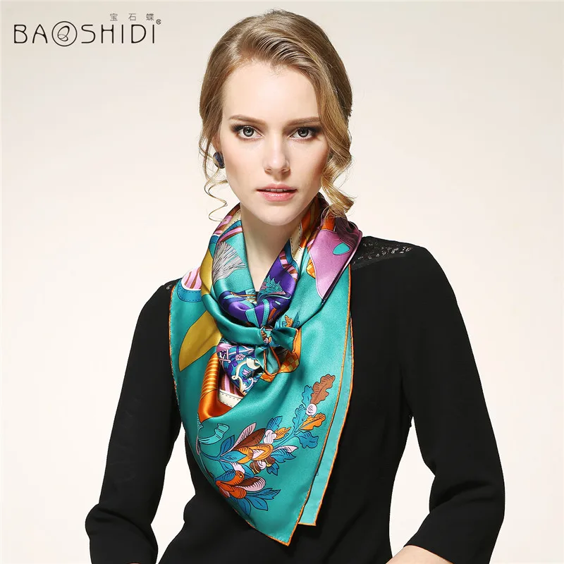 Пляжная накидка BAOSHIDI роскошный бренд оригинальный дизайн 100% чистый шелк женский