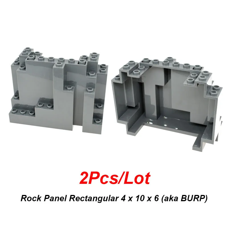1-10 шт., MOC, горный кирпич, рок-панель, прямоугольные блоки, 4x10x6, строительные блоки, кирпичная часть, DIY игрушки, совместимые с 6082 6083