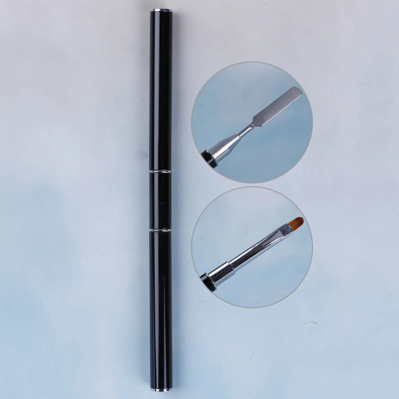 Двусторонняя ручка для рисования и нанесения лайнера кисть УФ гелем с крышкой