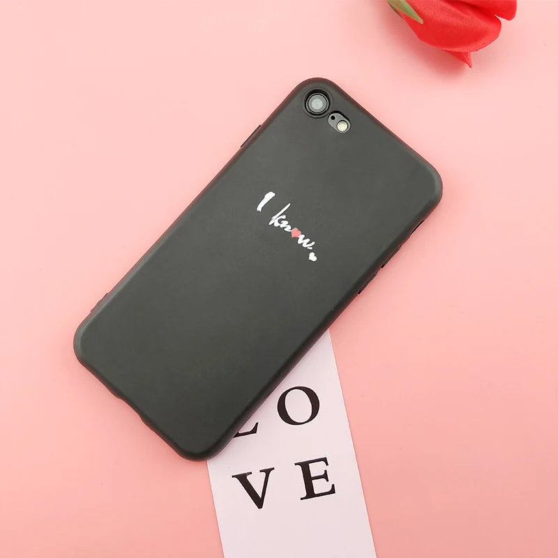 Чехол для iPHONE 7 телефона plus 8 i love you и konw Text милый мягкий чехол 5S 6 S PLUS X XS XR SE 5 |