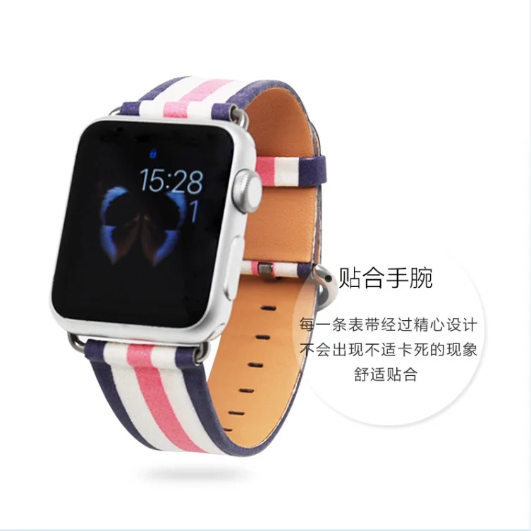 Высококачественная полоса из натуральной кожи ремешок для часов Apple Watch Iwatch 1 2 3