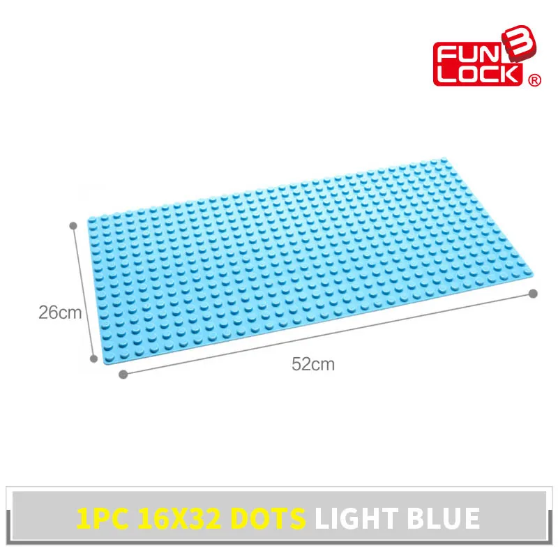 Funlock Duplo строительные блоки игрушки 16*32 Dot Baseboard кирпичи Базовая пластина в сборе