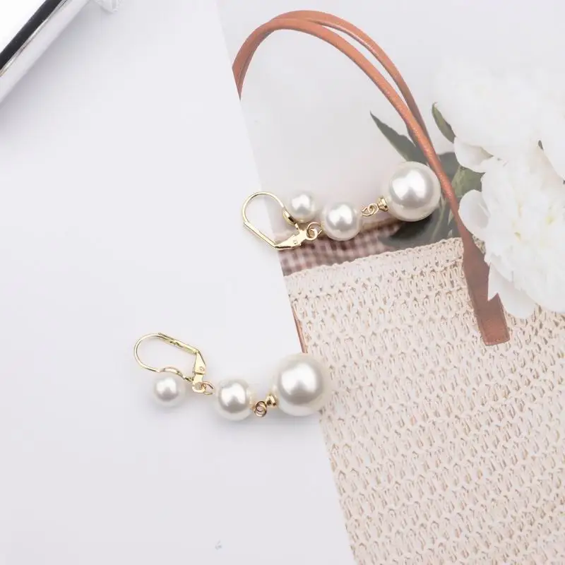 22 white pearl MENGJIQIAO, новинка, трендовые, много стилей, бисерные, имитация жемчуга, висячие серьги для женщин, милый бант, круг, Pendientes Mujer Moda - Окраска металла: 22 white pearl