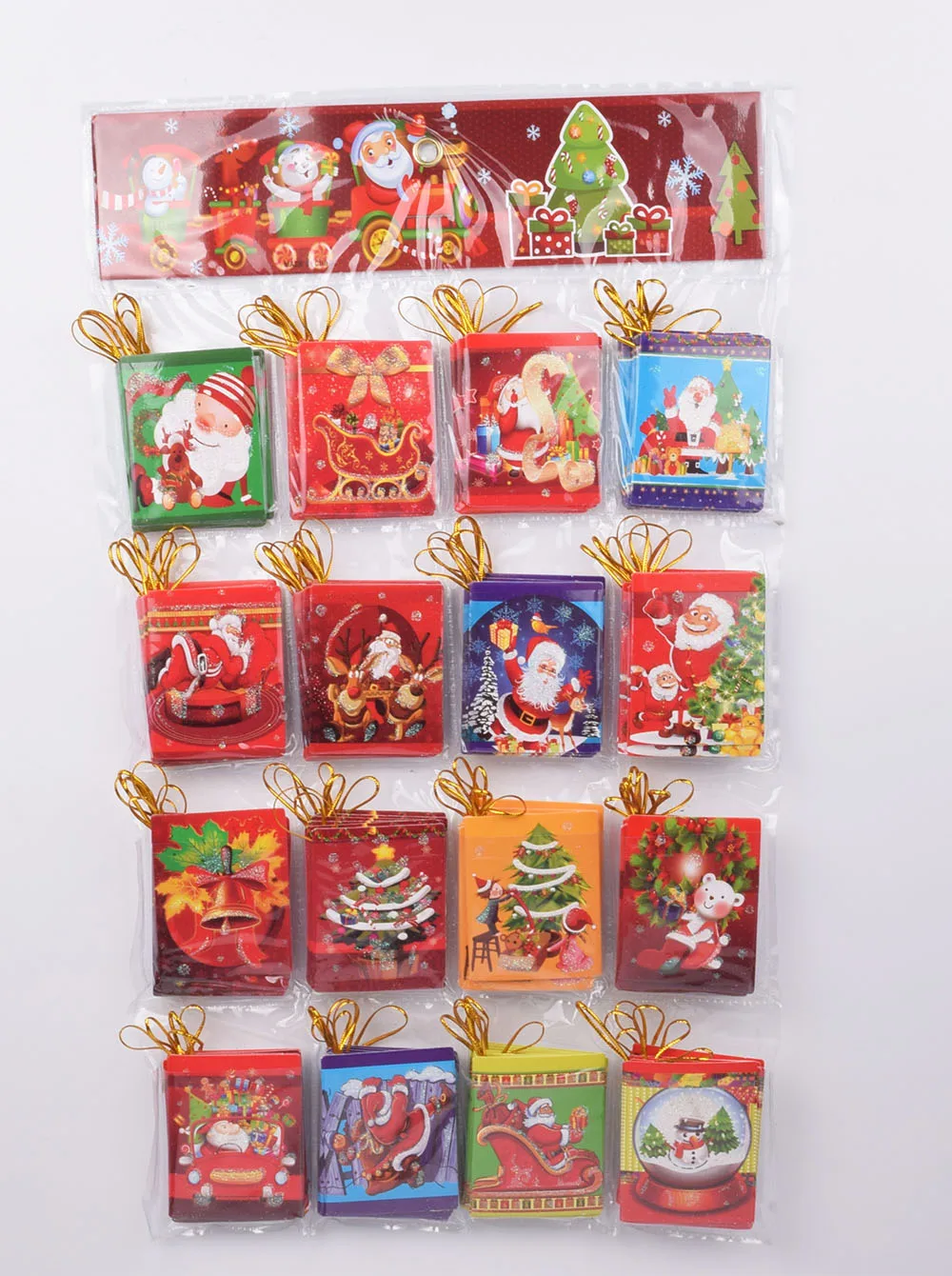 16 шт./лот Рождественская открытка подвеска Санта Клаус поздравительные открытки