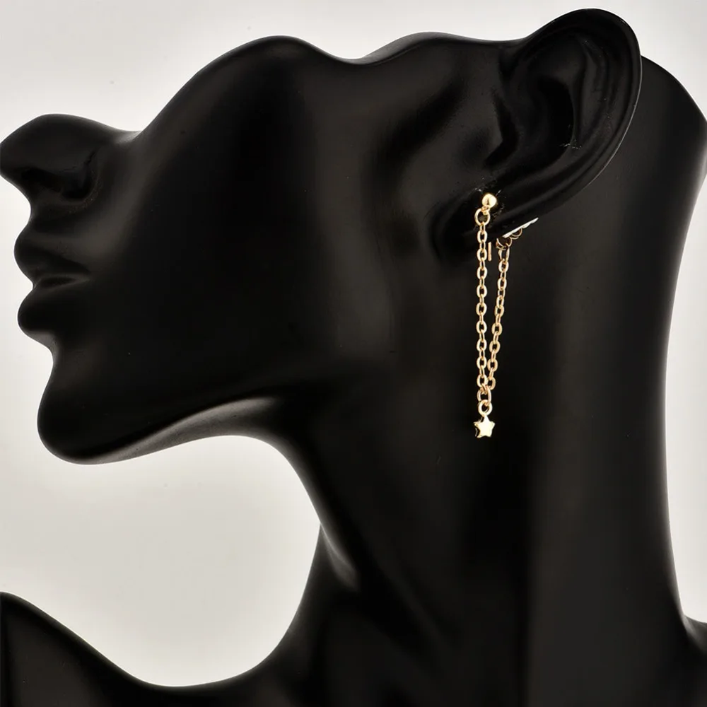 5 шт./компл. золотистой кисточкой звезда серьги с капюшоном для Для женщин Девушка