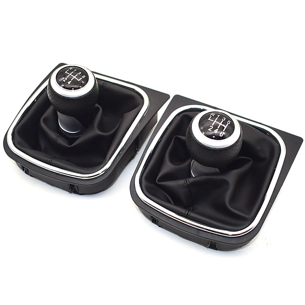 

For VW Volkswagen Golf 5/6 MK5/6 Scirocco(2009) octavia 5 6 Speed Gear Shift Knob Lever Stick Pen handle ball boot cover Gaitor