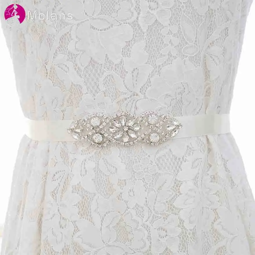 Ремни MOLANS для невесты с простыми стразами и серебряными кристаллами аксессуары