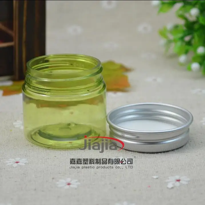 Зеленая/прозрачная/коричневая банка для домашних животных 25 г пластиковая с