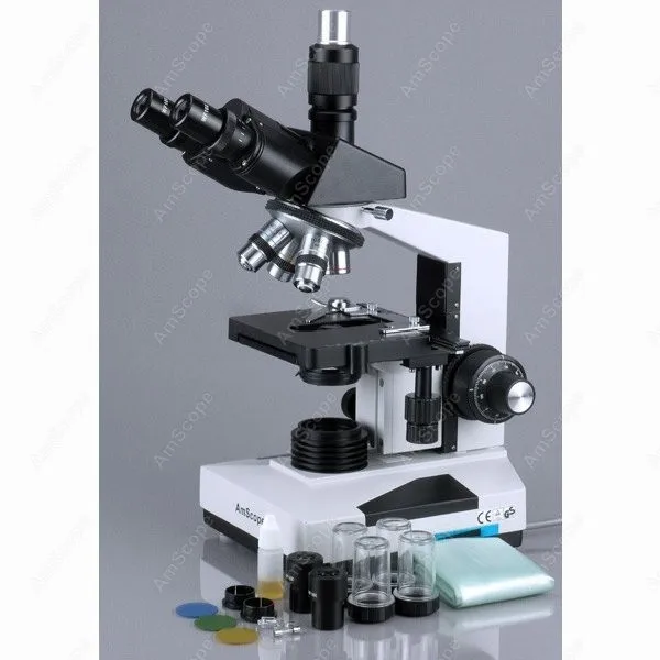 Биологический видео составной Микроскоп поставка AmScope 40X 1600X Профессиональный
