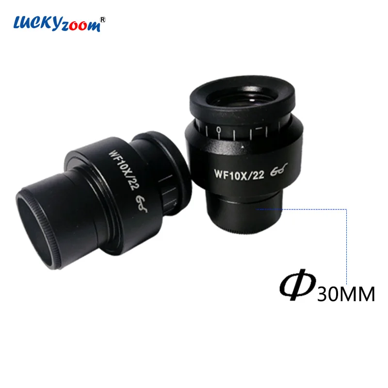 Lucky Zoom бренд WF10X/22 мм Widefield бинокулярный Тринокулярный Стерео микроскоп окуляр 30 мм крепление резьба аксессуары для микроскопа