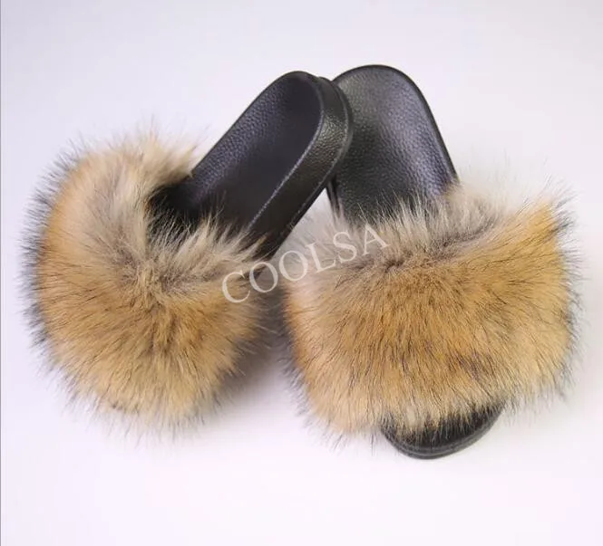 as picture shows COOLSA/Новинка; Лидер продаж; женские домашние тапочки из искусственного меха; Модный натуральный пушистый плюшевый шлепанцы; женские вьетнамки из искусственной кожи на плоской подошве - Цвет: as picture shows