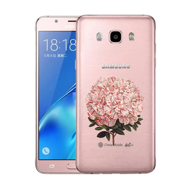QMSWEI Soft Tpu Clear Phone Case For Samsung Galaxy A3 A5 2016 2017 prime J1 J2 J3 J5 J7 Flower Flora Print Cover Free shipping |