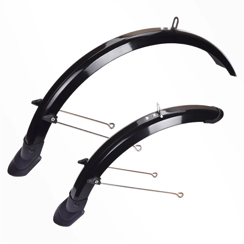 

16 20 inch Bicycle Fender 2pcs Front Rear Mudguard Double Bracing Adjustable Size Bike wings for Folding Bike Chrome plastic