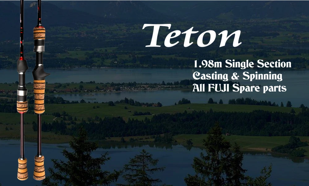 KUYING TETON L 1,98 м 1 секция 6'" литье спиннинг из углеродного волокна Удочка тростниковая палка средней скорости действия FUJI запасные части