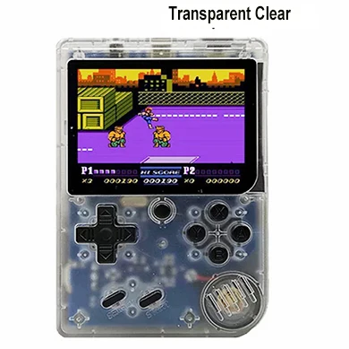 transparent Clear Ретро портативный ручной видеоигры плеер 168 в 1 портативная консоль 8 бит 3,0 дюймов классная игровая консоль для мальчиков цветной lcd детский геймпад - Цвет: transparent Clear