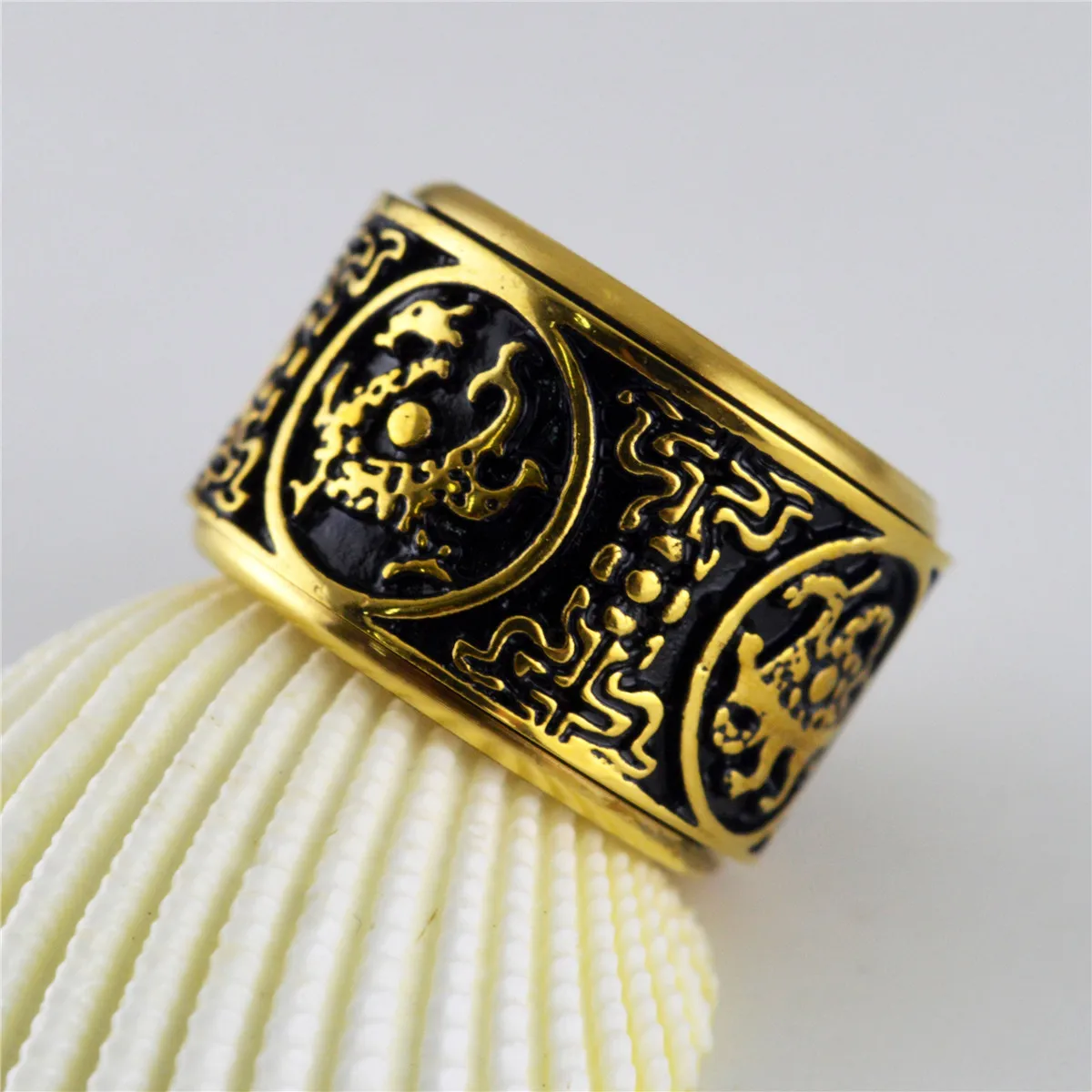 Уникальное животное Северная Европа Тор викингов вращающееся мужское кольцо из