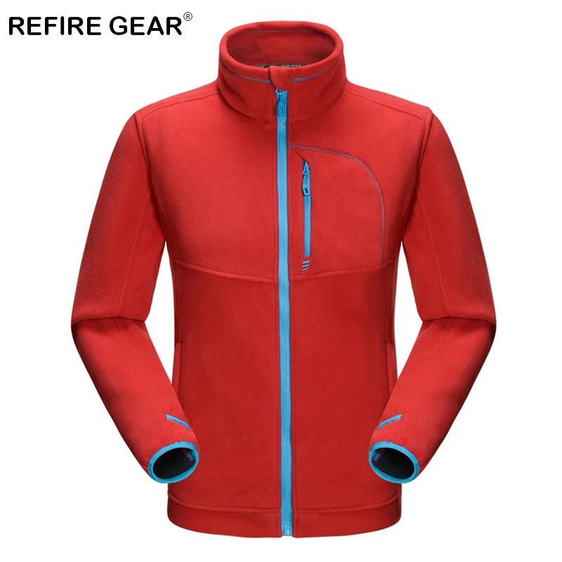 Мужская ветрозащитная куртка ReFire Gear зимняя теплая флисовая для походов на