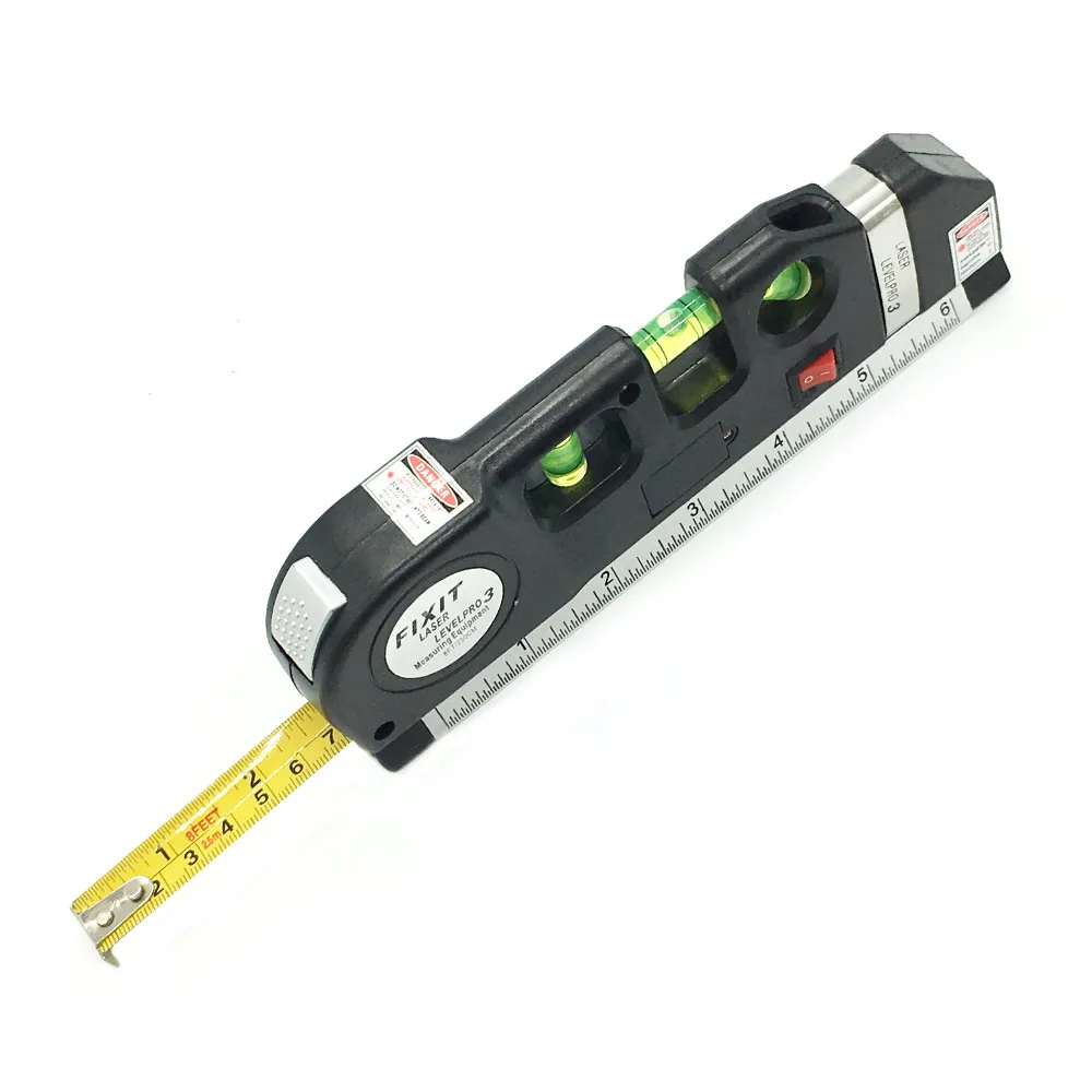

NEW Accurate Multipurpose Laser Level laser measure Line 8ft+ Measure Tape Ruler Adjusted Standard and Metric Rulers
