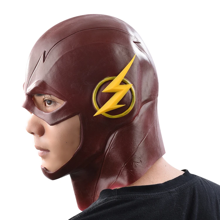 Флэш-фотография косплей Хэллоуин полноголовая латексная маска DC коллекционные