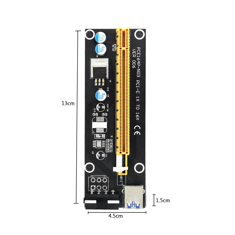 TISHRIC PCI-E расширитель pcie PCI Express Riser Card 1x к 16x USB 3 0 SATA 4Pin IDE Molex адаптер для майнинга Bitcion