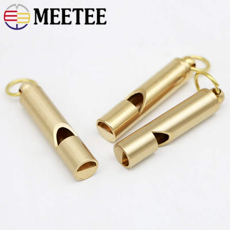 Meetee 5 шт. ретро Пряжка свисток из чистой латуни для рукоделия принадлежности