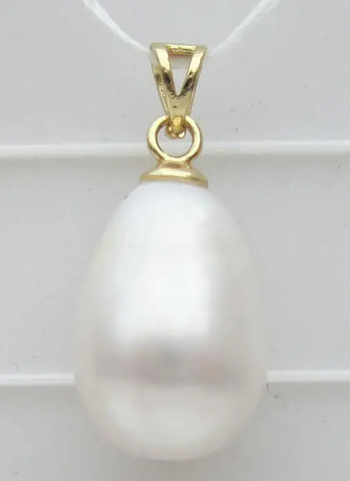 

HOT REAL AAA+ 9-11MM NATURE PERFECT SOUTH SEA WHITE PEARL PENDANT