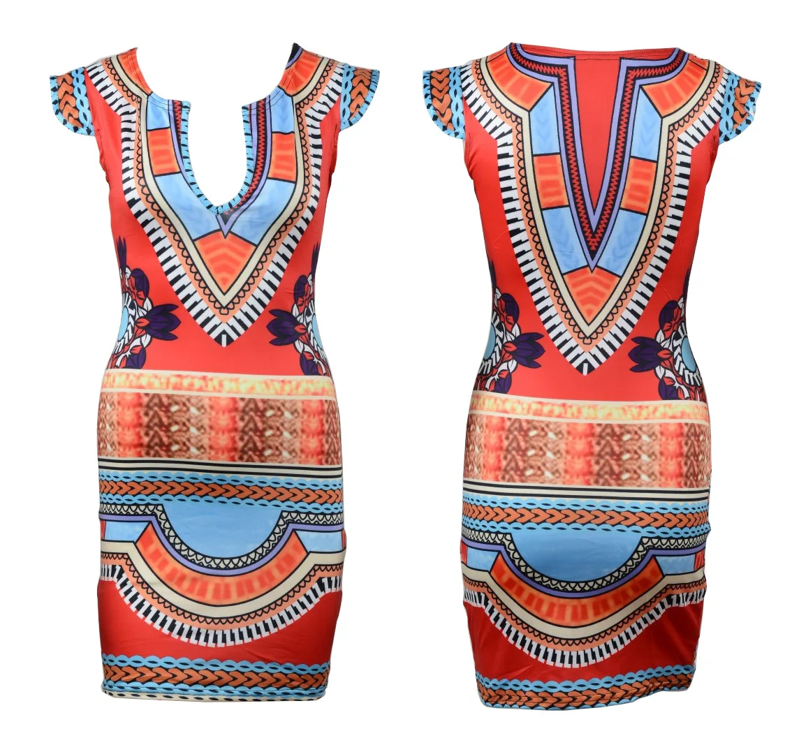 2018 модные богемные платья для женщин летние с одной юбкой Африканское