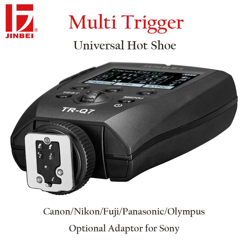 JINBEI TR-Q7 вспышка HSS триггер для Canon Nikon sony Fuji Olympus Panasonic радио светильник фотографии беспроводной пульт дистанционного передатчика