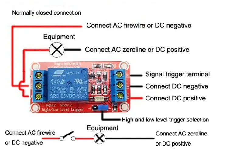5V 1 channel Relay module with optocoupler isolation High and low level trigger | Электронные компоненты и