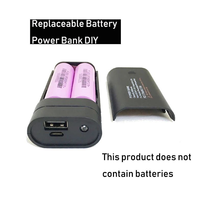 Чехол для батарей 2*18650 с фонариком светодиодный Android 2019 |