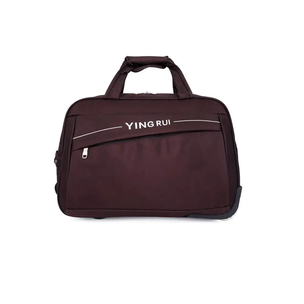 Brown(24inch) Чемодан на колесах дорожная сумка спортивная сумка сумка дорожная Holdall дополнительная большая дорожная сумка, легкая Средняя сумка с колесиками-выходные сумка с колесиками 65л большая емкость - Цвет: Brown(24inch)