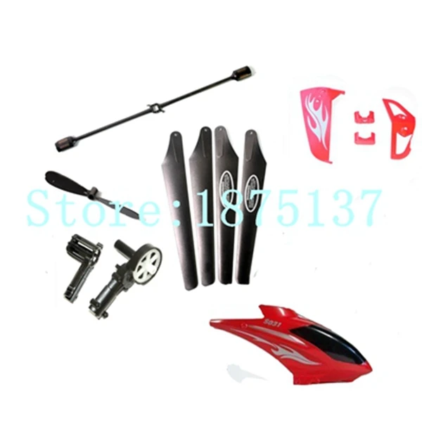 Free shipping Syma S031 S31 RC Helicopter parts main blae +tail blade+balance bar +head cover+tail motor deck + tail decoration | Игрушки и