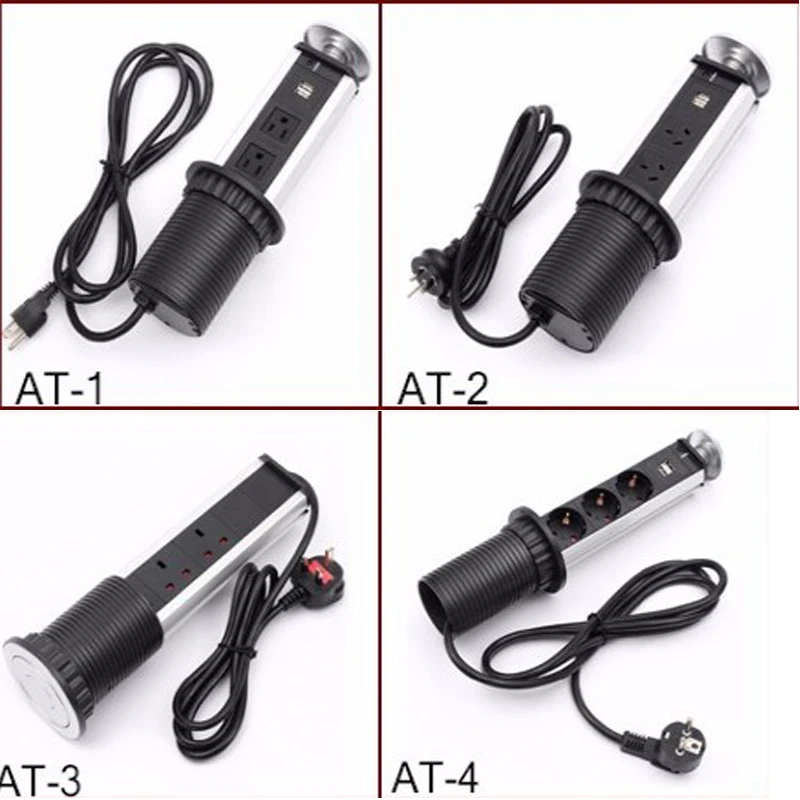 2019 всплывающие розетки для электропитания кухонный стол рабочий 2 USB и 3 вилки