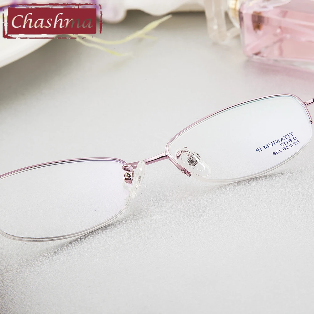 Бренд Chashma, женские качественные очки, полуоправа, полу очки с оправой, близорукость и очки для чтения, оправа, качественные титановые очки