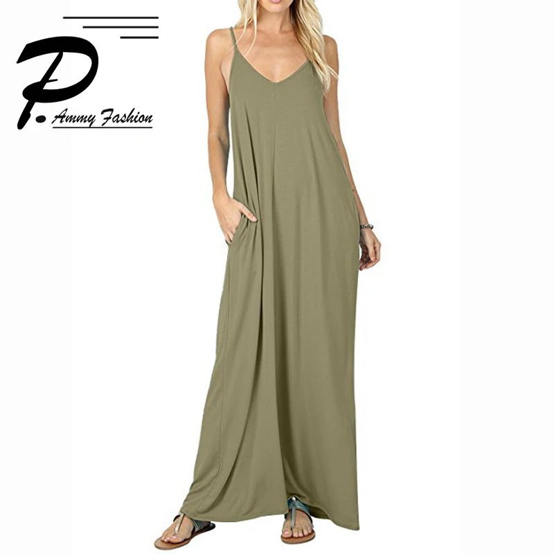 Взрывные Модели 2018 г. летнее однотонное длинное платье в европейском и