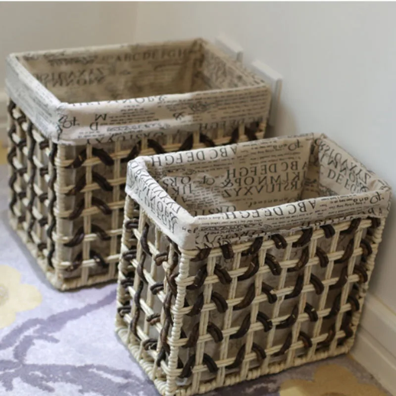 Сельская декоративная настольная корзина для хранения винтажная Ретро белья